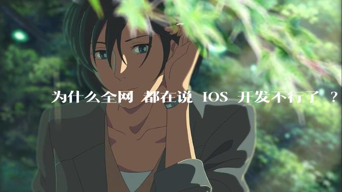 为什么全网 都在说 iOS 开发不行了 ？