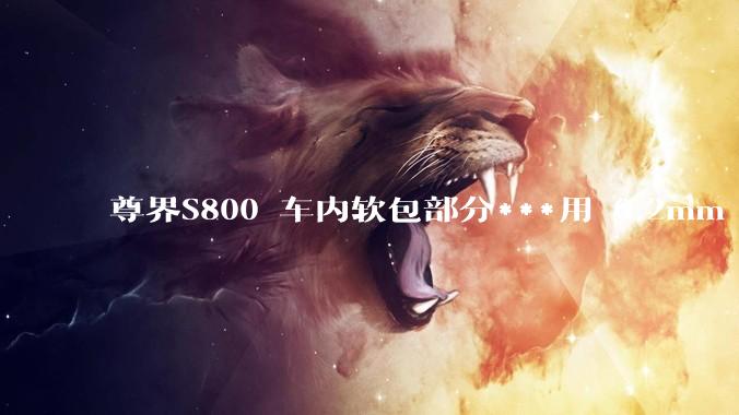 尊界S800 车内软包部分***用 0.2mm - 0.5mm 超细针脚缝制处于什么工艺水平？